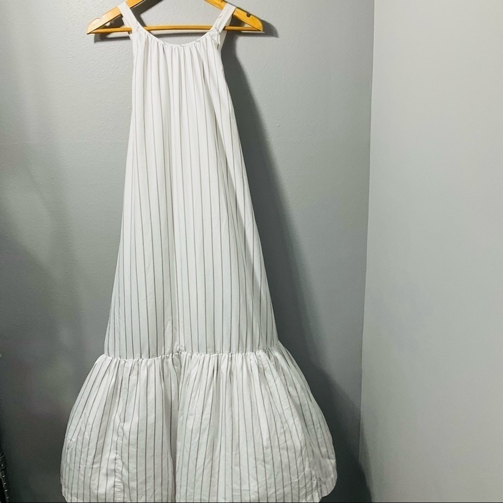 3.1 Phillip Lim Striped Tent Dress size 10 white with light brown strips D130 - Picture 5 of 14